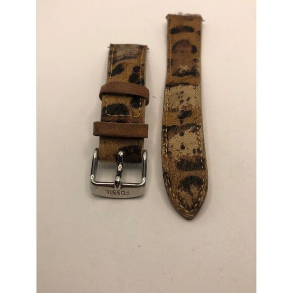 Authentic Fossil Watch Full Band Genuine Leather 18mm EZ101 - Picture 3 of 8